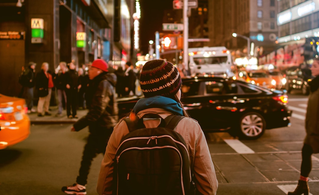 city street pedestrian