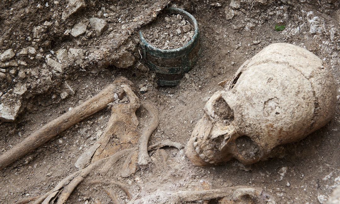 Anglo-Saxon burial site at the Barrow Clump, Salisbury Plain, Wiltshire