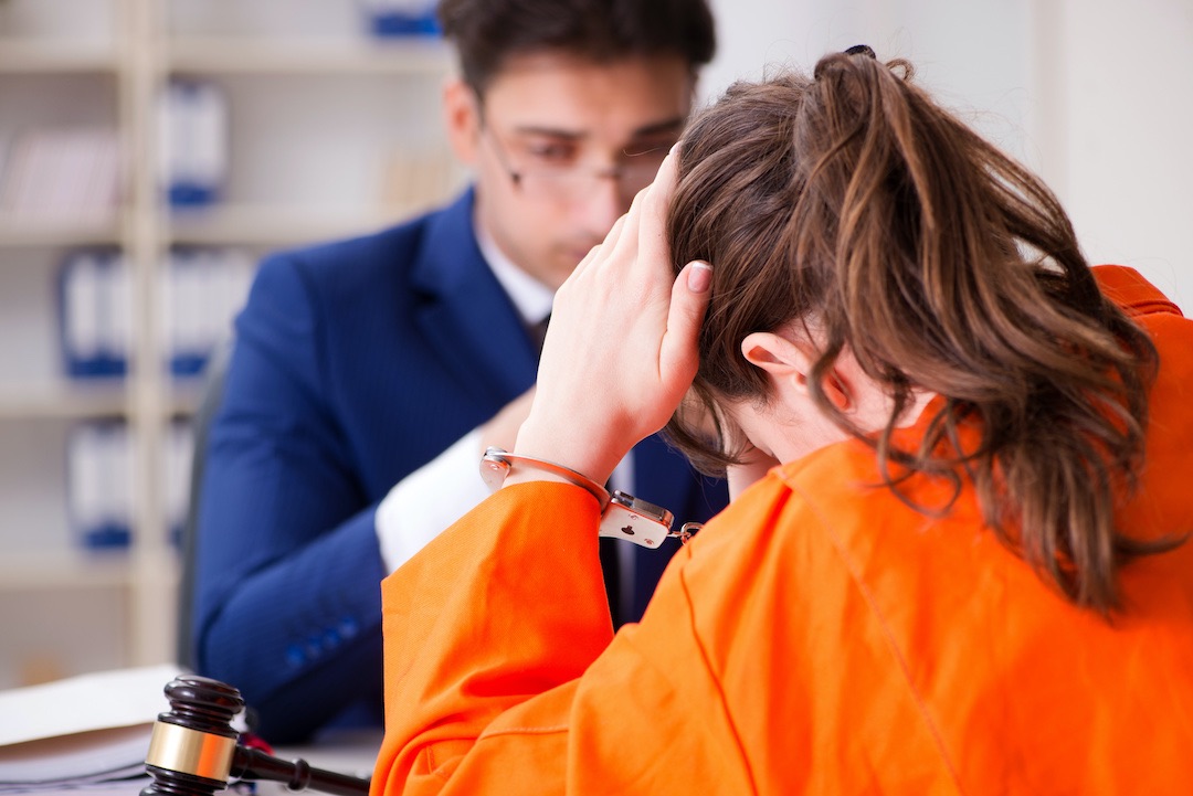 Lawyer meeting his client in prison